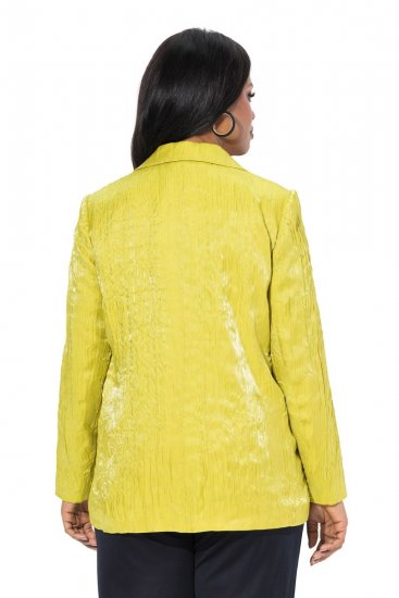 Ulla Popken 830767 Blazer efecto arrugado Verde claro - Blazers - Blazers en tallas grandes para mujer