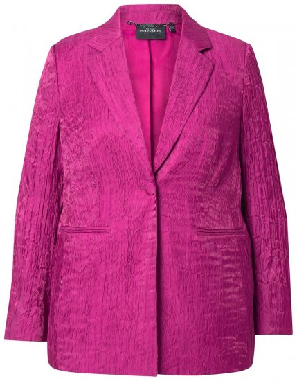 Ulla Popken 830767 Blazer de efecto arrugado Magenta - Blazers - Blazers en tallas grandes para mujer
