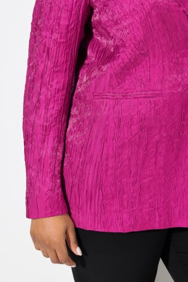 Ulla Popken 830767 Blazer de efecto arrugado Magenta - Blazers - Blazers en tallas grandes para mujer