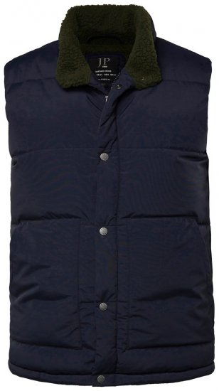 JP1880 831193 Chaleco con forro teddy Azul marino - Chaquetas - Chaquetas Tallas Grandes 2XL-8XL