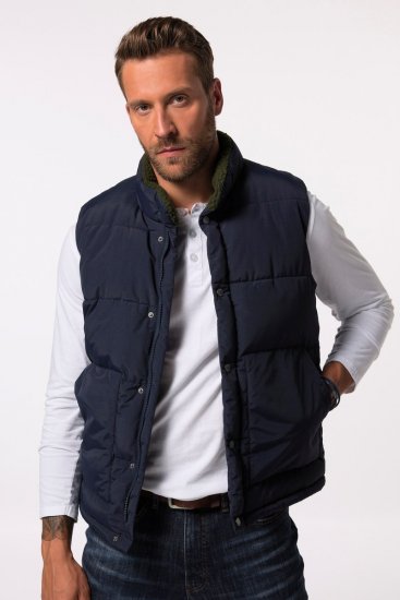 JP1880 831193 Chaleco con forro teddy Azul marino - Chaquetas - Chaquetas Tallas Grandes 2XL-8XL