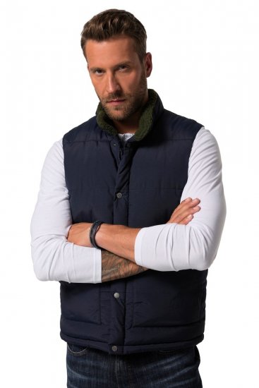 JP1880 831193 Chaleco con forro teddy Azul marino - Chaquetas - Chaquetas Tallas Grandes 2XL-8XL