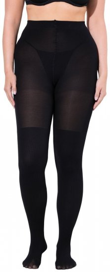 Ulla Popken 831196 Medias por encima de la rodilla 80 den Negro - Medias & calcetines - 