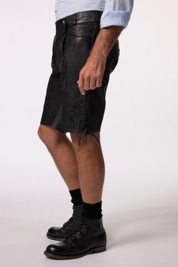 JP1880 831257 Short de piel napa Negro - Pantalones cortos - Pantalones cortos W40-W60