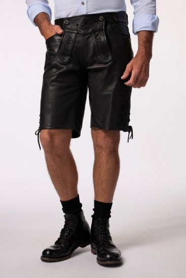 JP1880 831257 Short de piel napa Negro - Pantalones cortos - Pantalones cortos W40-W60