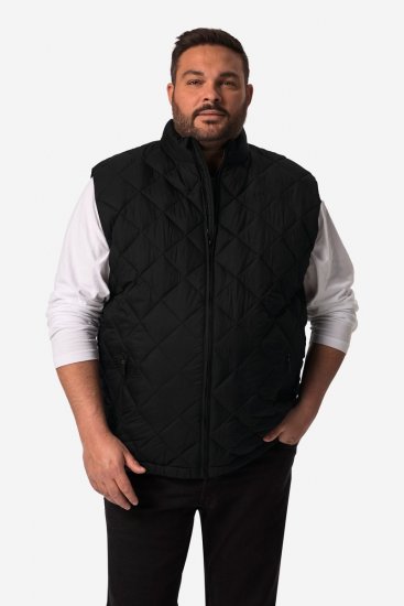Men+ 578 Chaleco acolchado con cuello alto Negro - Chaquetas - Chaquetas Tallas Grandes 2XL-8XL