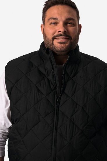 Men+ 578 Chaleco acolchado con cuello alto Negro - Chaquetas - Chaquetas Tallas Grandes 2XL-8XL