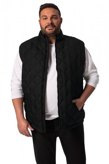 Men+ 578 Chaleco acolchado con cuello alto Negro - Chaquetas - Chaquetas Tallas Grandes 2XL-8XL