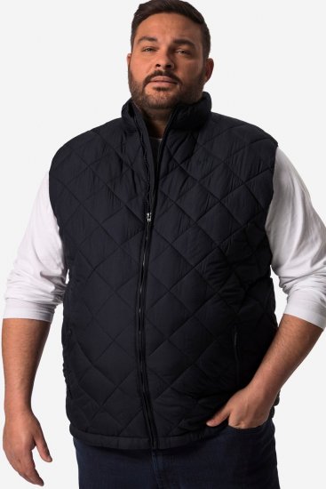 Men+ 578 Chaleco acolchado con cuello alto Azul marino - Chaquetas - Chaquetas Tallas Grandes 2XL-8XL