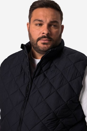 Men+ 578 Chaleco acolchado con cuello alto Azul marino - Chaquetas - Chaquetas Tallas Grandes 2XL-8XL
