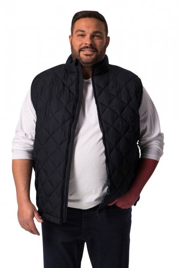 Men+ 578 Chaleco acolchado con cuello alto Azul marino - Chaquetas - Chaquetas Tallas Grandes 2XL-8XL