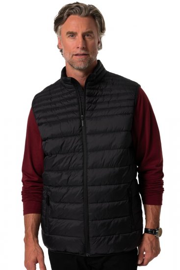 Boston Park 583 Chaleco acolchado con cuello alto Negro - Chaquetas - Chaquetas Tallas Grandes 2XL-8XL