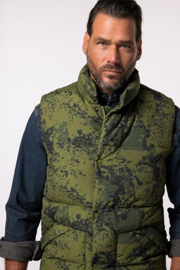 JP1880 831610 Chaleco acolchado en camuflaje Verde - Chaquetas - Chaquetas Tallas Grandes 2XL-8XL