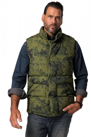 JP1880 831610 Chaleco acolchado en camuflaje Verde - Chaquetas - Chaquetas Tallas Grandes 2XL-8XL