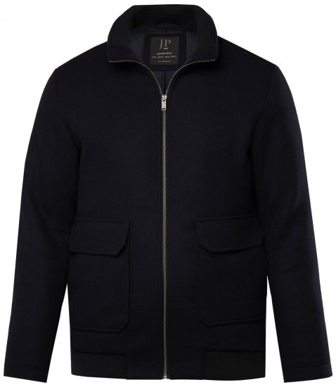 JP1880 831627 Chaqueta bomber en mezcla de lana Azul marino - Chaquetas - Chaquetas Tallas Grandes 2XL-8XL