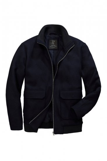 JP1880 831627 Chaqueta bomber en mezcla de lana Azul marino - Chaquetas - Chaquetas Tallas Grandes 2XL-8XL