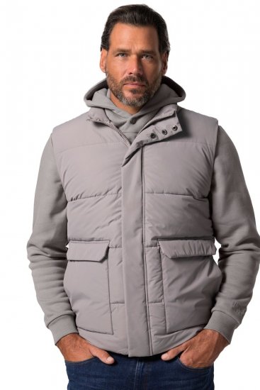 JP1880 831639 Chaleco acolchado en poliéster reciclado Gris oscuro - Chaquetas - Chaquetas Tallas Grandes 2XL-8XL