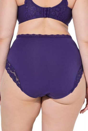 Ulla Popken 831866 Bragas de talle alto con encaje pack de 3 Azul real - Bragas - 