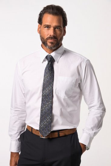 JP1880 831884 Corbata de seda estampada extralarga Azul royal - Corbatas y pajaritas - 