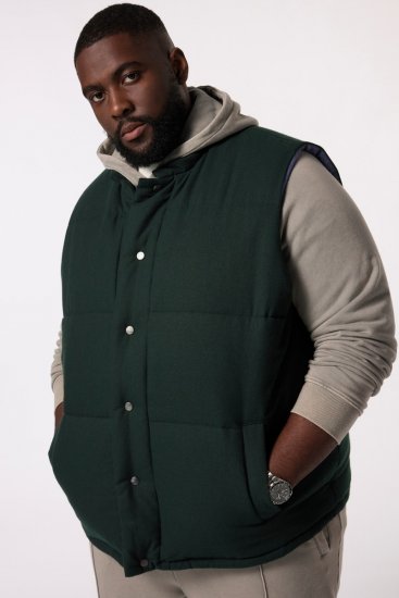 STHUGE 831896 Chaleco franela acolchado Verde oscuro - Chaquetas - Chaquetas Tallas Grandes 2XL-8XL
