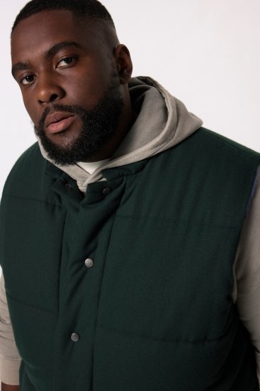 STHUGE 831896 Chaleco franela acolchado Verde oscuro - Chaquetas - Chaquetas Tallas Grandes 2XL-8XL