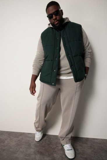 STHUGE 831896 Chaleco franela acolchado Verde oscuro - Chaquetas - Chaquetas Tallas Grandes 2XL-8XL