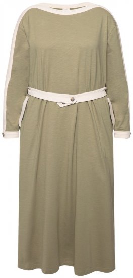 Ulla Popken 831963 Vestido de manga larga Gris - Vestidos maxi - Vestidos largos en tallas grandes