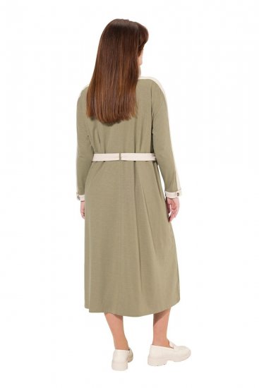 Ulla Popken 831963 Vestido de manga larga Gris - Vestidos maxi - Vestidos largos en tallas grandes