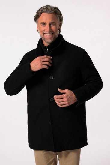 Boston Park 036 Chaqueta con aspecto de lana y cuello alto Azul marino - Chaquetas - Chaquetas Tallas Grandes 2XL-8XL