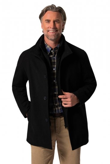 Boston Park 036 Chaqueta con aspecto de lana y cuello alto Azul marino - Chaquetas - Chaquetas Tallas Grandes 2XL-8XL