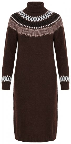 Ulla Popken 832670 Vestido de punto estampado con cuello alto Multicolor - Vestidos - Vestidos para todas las tallas