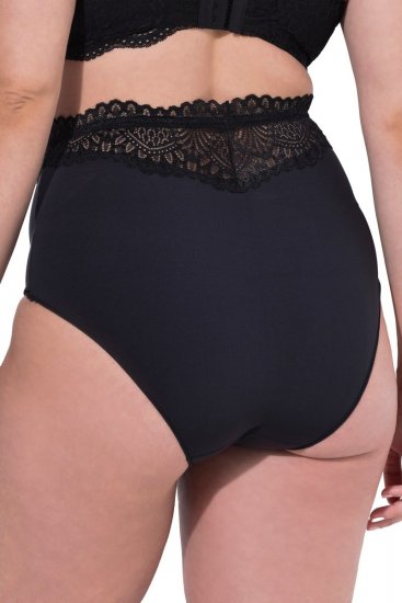 Ulla Popken 832874 Bragas de talle alto con encaje pack de 3 Marrón - Bragas - 