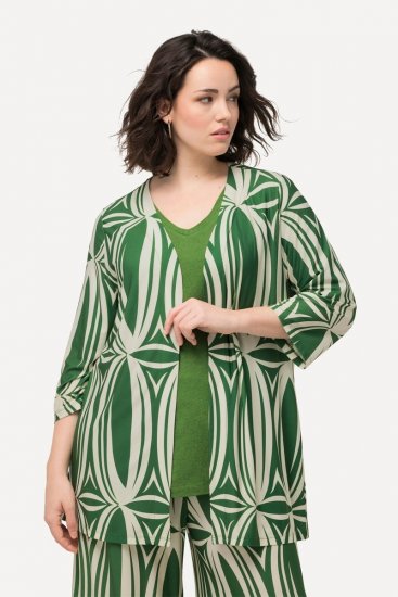 Ulla Popken 832884 Chaqueta Verde - Chaquetas - Chaquetas para mujer en tallas grandes