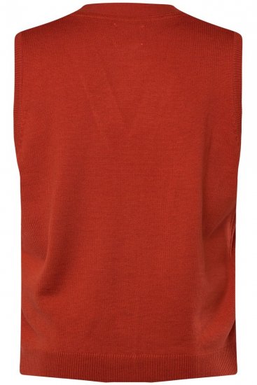 Boston Park 948 Chaleco de punto con cuello de pico Terracota - Trajes - Trajes 2XL-8XL