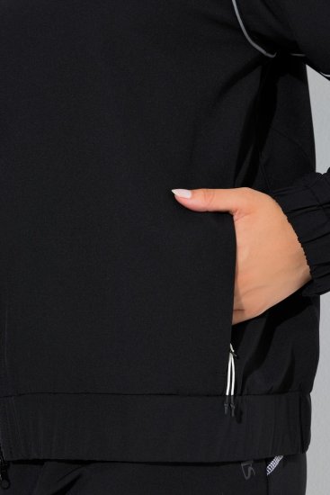 Ulla Popken 833237 Chaqueta deportiva con detalles reflectantes Negro - Chaquetas - Chaquetas para mujer en tallas grandes