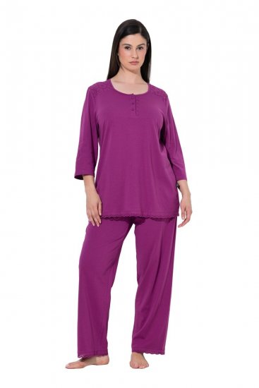 Ulla Popken 833660 Pijama Violeta - Pijamas/ropa de estar en casa - 