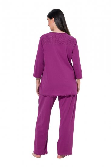 Ulla Popken 833660 Pijama Violeta - Pijamas/ropa de estar en casa - 