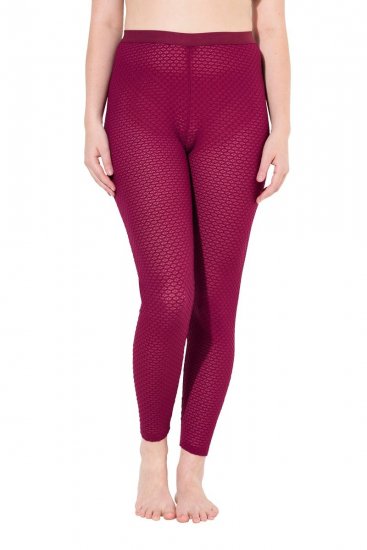 Ulla Popken 833718 Leggings de media con encaje Rojo baya - Medias & calcetines - 