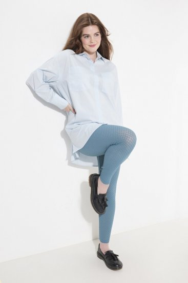 Ulla Popken 833718 Leggings de media con encaje Petróleo - Medias & calcetines - 