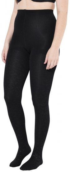 Ulla Popken 833809 Medias con estampado animal Negro - Medias & calcetines - 