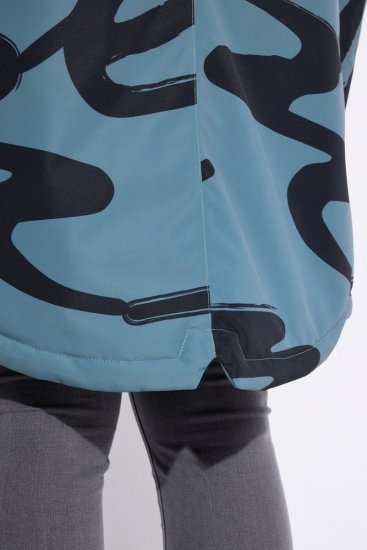 Ulla Popken 833977 Abrigo técnico Turquesa - Abrigos - Abrigos de talla grande