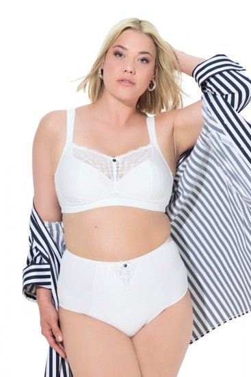 Ulla Popken 834307 Braga moldeadora con encaje Blanco roto - Ropa moldeadora - 