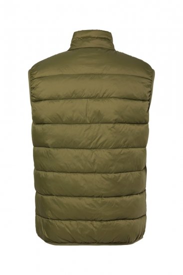 Boston Park 460 Chaleco acolchado con cuello alto Verde oliva - Chaquetas - Chaquetas Tallas Grandes 2XL-8XL