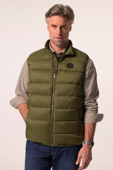 Boston Park 460 Chaleco acolchado con cuello alto Verde oliva - Chaquetas - Chaquetas Tallas Grandes 2XL-8XL