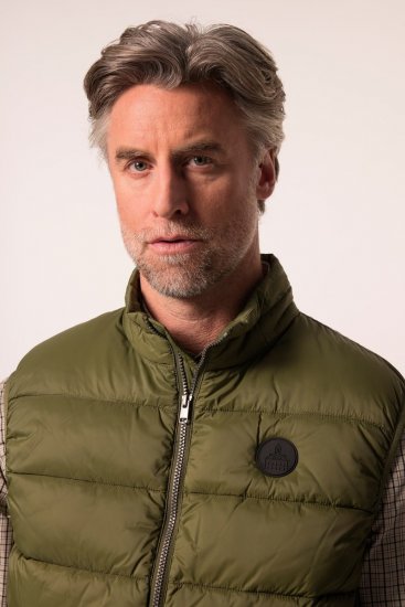 Boston Park 460 Chaleco acolchado con cuello alto Verde oliva - Chaquetas - Chaquetas Tallas Grandes 2XL-8XL