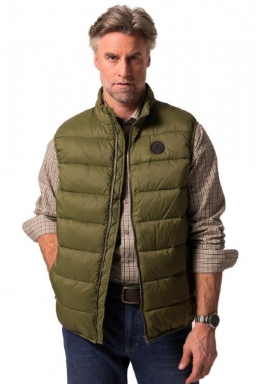 Boston Park 460 Chaleco acolchado con cuello alto Verde oliva - Chaquetas - Chaquetas Tallas Grandes 2XL-8XL