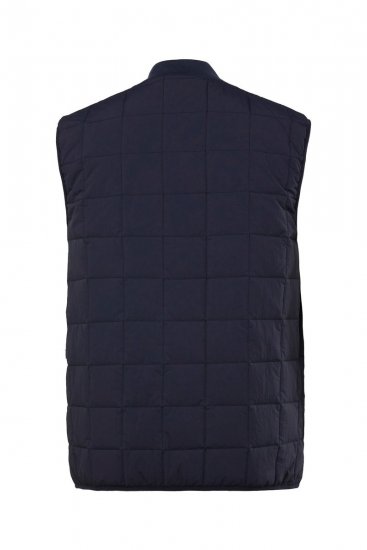 Men+ 464 Chaleco acolchado con cuello college Azul marino - Chaquetas - Chaquetas Tallas Grandes 2XL-8XL