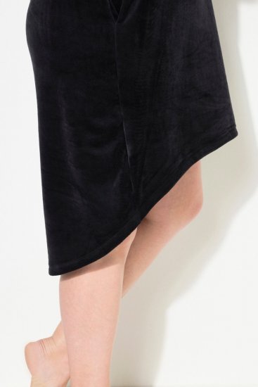 Ulla Popken 834550 Vestido de manga larga con capucha Negro - Vestidos sudadera - 