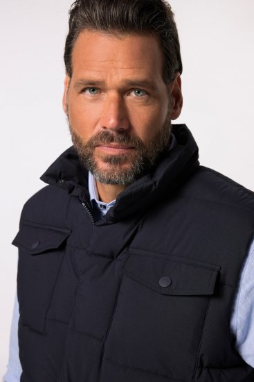JP1880 834648 Chaleco acolchado con cuello alto Azul marino - Chaquetas - Chaquetas Tallas Grandes 2XL-8XL