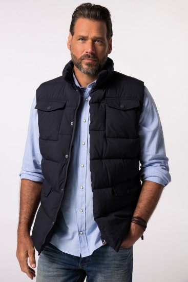 JP1880 834648 Chaleco acolchado con cuello alto Azul marino - Chaquetas - Chaquetas Tallas Grandes 2XL-8XL